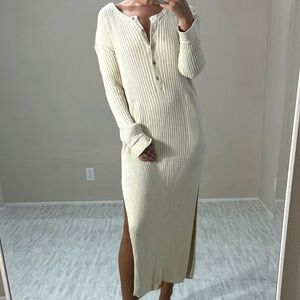 Free People Long Sleeve Maxi Knit Dress